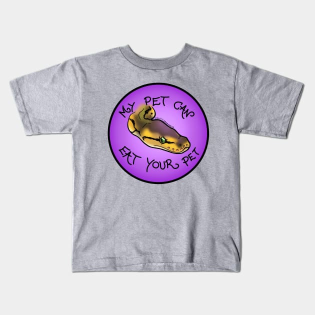 'My Pet Can Eat Your Pet' Lemonblast Ball Python Kids T-Shirt by CelticDragoness